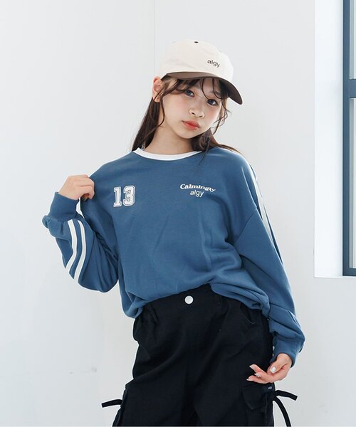 algy（アルジー） トレーナー ラインスリーブトレーナー キッズ 子供服