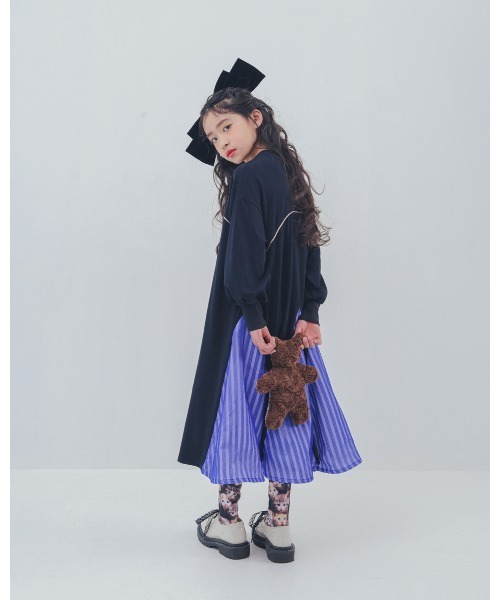 ワンピース パネル配色カラーAラインワンピース キッズ 子供服 女の子 | unica | 07