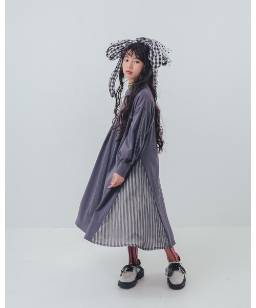 ワンピース パネル配色カラーAラインワンピース キッズ 子供服 女の子 | unica | 09