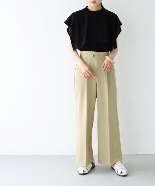 「HER CLOSET」 「SHE MO SHELLY」ノースリーブトップス M オフホワイト レディース_画像2