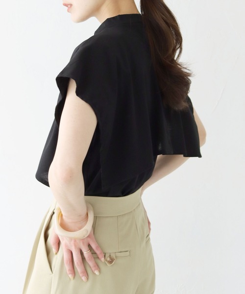 「HER CLOSET」 「SHE MO SHELLY」ノースリーブトップス M オフホワイト レディース_画像7