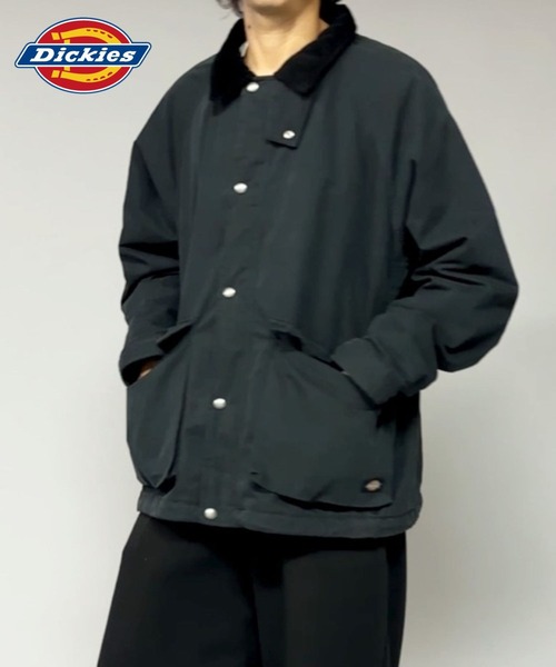 00s Dickies ダックジャケット メキシコ製 ブラック襟コーデュロイXL
