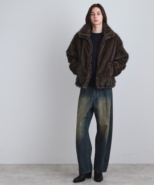 00s TAKEO KIKUCHI fur down jacket y2k 肉厚 00s grunge takeo kikuchi fur jacket y2k 【公式通販】