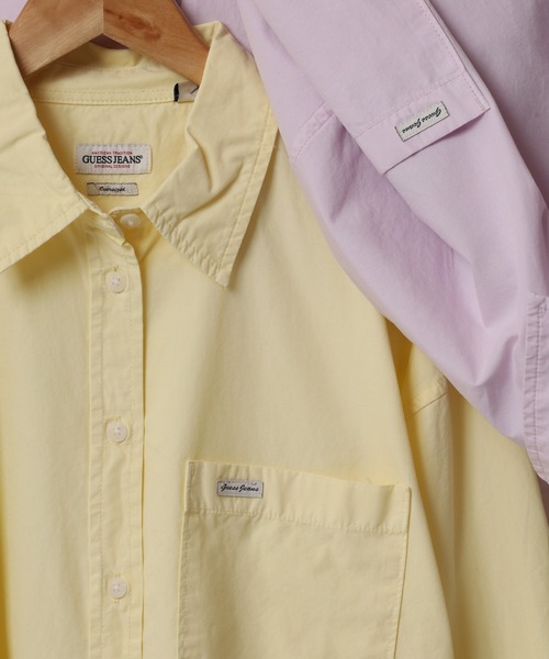 ブラウス シャツ GUESS JEANS GJ LS OS POCKET SHIRT ゲス 折り襟 クラシックカラー 胸ポケット 長袖シャツ | ブランド登録なし