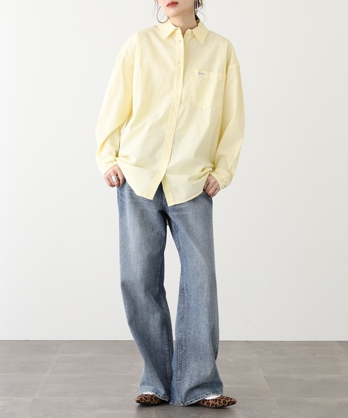 ブラウス シャツ GUESS JEANS GJ LS OS POCKET SHIRT ゲス 折り襟 クラシックカラー 胸ポケット 長袖シャツ | ブランド登録なし | 19