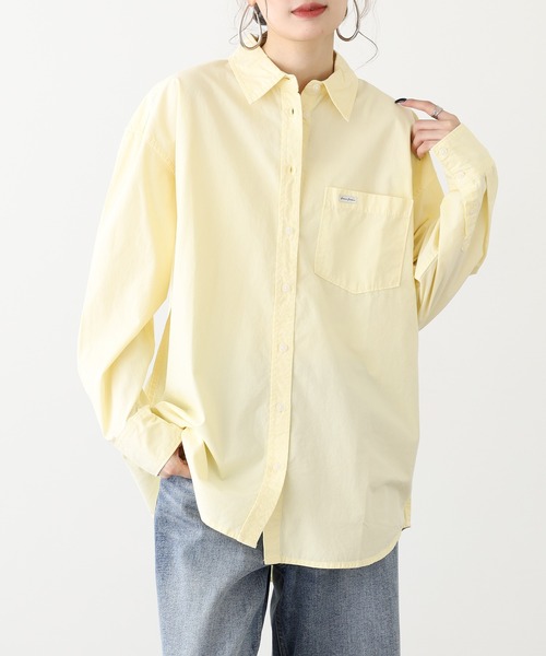 ブラウス シャツ GUESS JEANS GJ LS OS POCKET SHIRT ゲス 折り襟