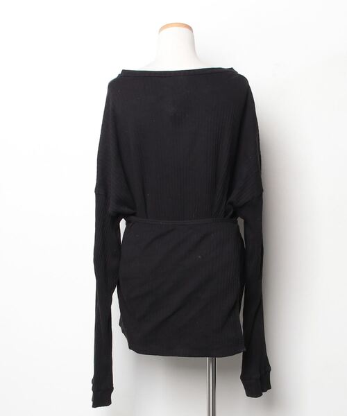 「BASERANGE」 長袖カットソー - ブラック レディース_画像2
