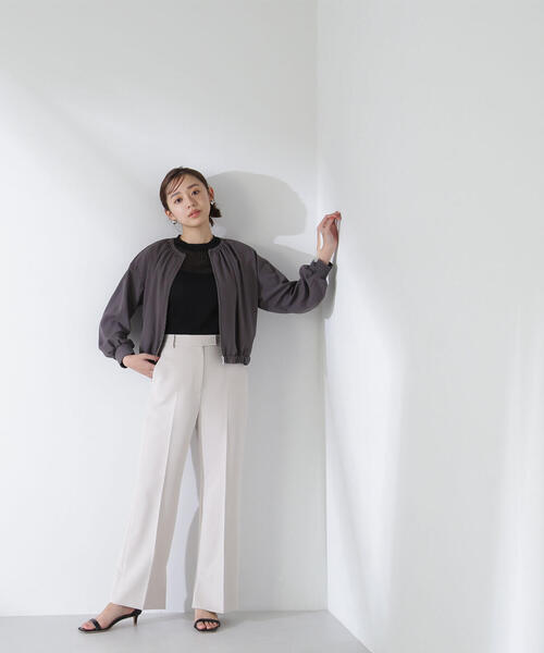 「NATURAL BEAUTY BASIC」 ブルゾン SMALL チャコールグレー レディース_画像3