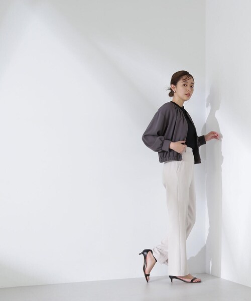 「NATURAL BEAUTY BASIC」 ブルゾン SMALL チャコールグレー レディース_画像5