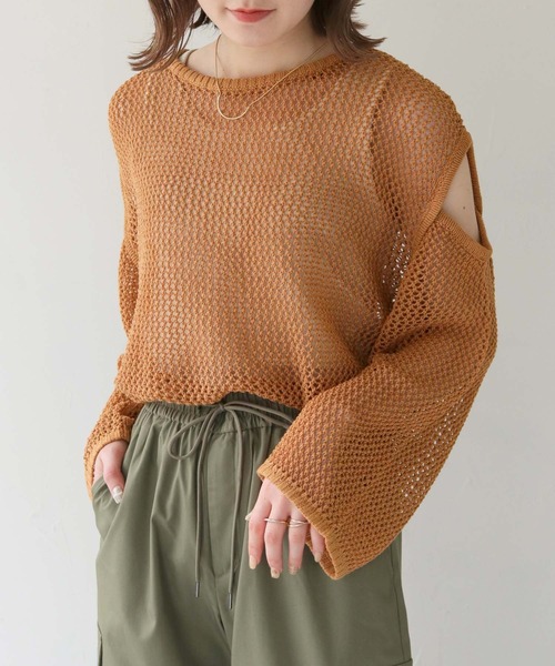 「HER CLOSET」 「SHE MO SHELLY」長袖ニット M アイボリー レディース_画像6