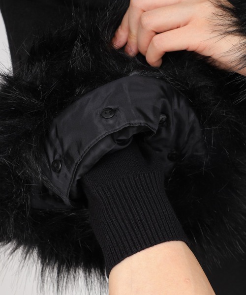 ROYAL PARTY（ロイヤルパーティー） ポンチョ ファー付ポンチョ風