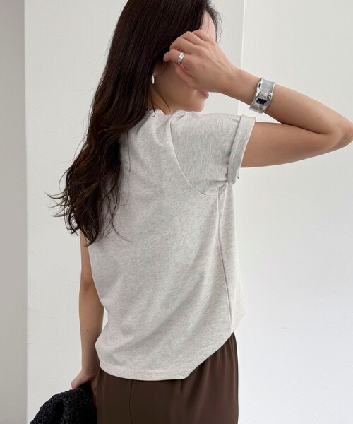 「fredy emue」 半袖Tシャツ 38 オフホワイト レディース_画像7