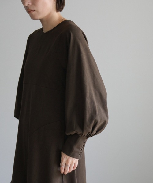 「select MOCA」 長袖ワンピース FREE ブラウン レディース_画像6