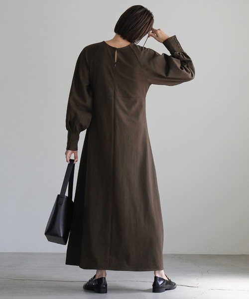 「select MOCA」 長袖ワンピース FREE ブラウン レディース_画像8