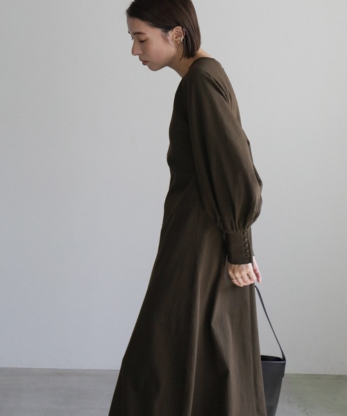 「select MOCA」 長袖ワンピース FREE ブラウン レディース_画像9