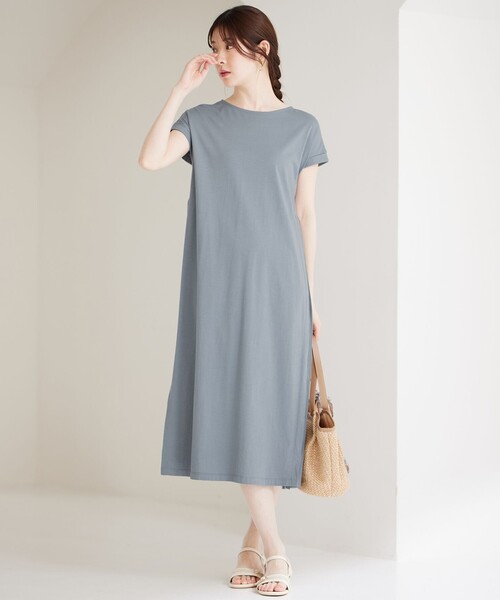 「ANY SIS」 半袖ワンピース 2 ネイビー レディース_画像3