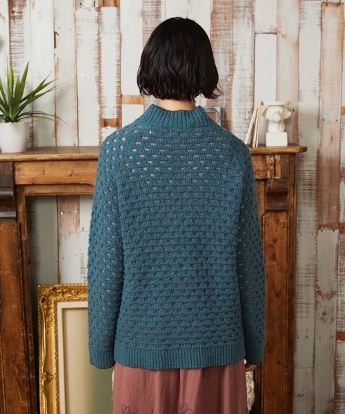 Jocomomola（ホコモモラ） ニット セーター Claraboya ドットシアー