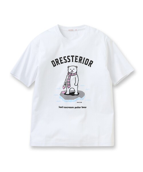 「DRESSTERIOR」 半袖Tシャツ 92 ライトグレー メンズ_画像2
