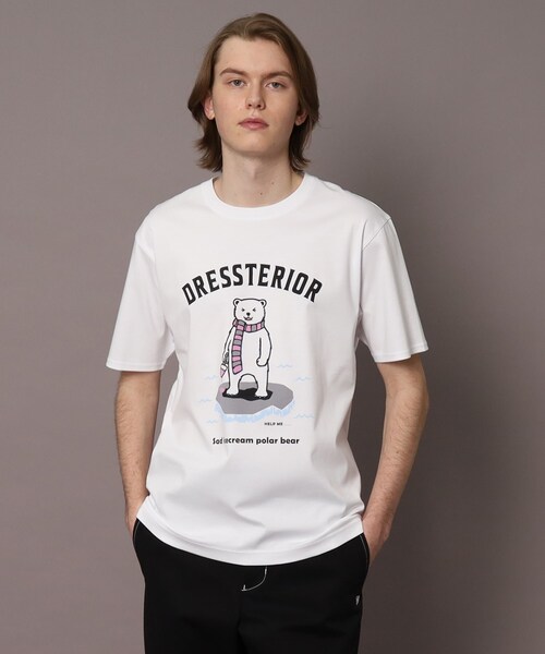 「DRESSTERIOR」 半袖Tシャツ 92 ライトグレー メンズ_画像3