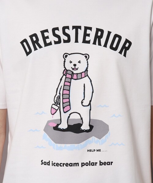「DRESSTERIOR」 半袖Tシャツ 92 ライトグレー メンズ_画像8