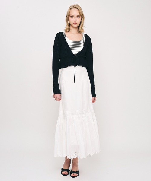 DEICY（デイシー） ロング スカート コットンボイルフラワースカート