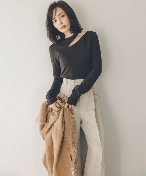 「anuans」 パンツ SMALL ブラウン レディースの画像