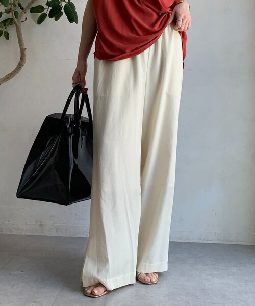 「DouDou」 イージーパンツ FREE ブラウン レディース_画像7