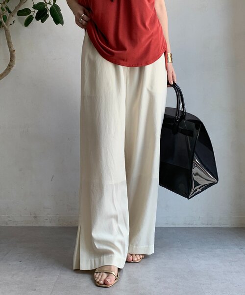 「DouDou」 イージーパンツ FREE ブラウン レディース_画像8