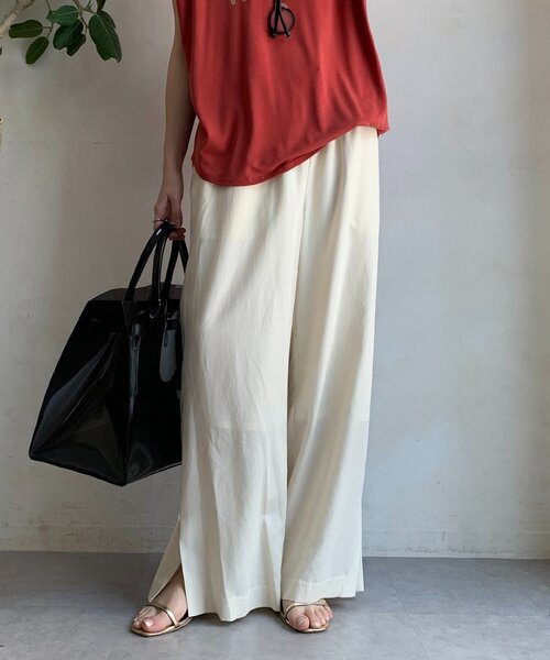 「DouDou」 イージーパンツ FREE ブラウン レディース_画像9