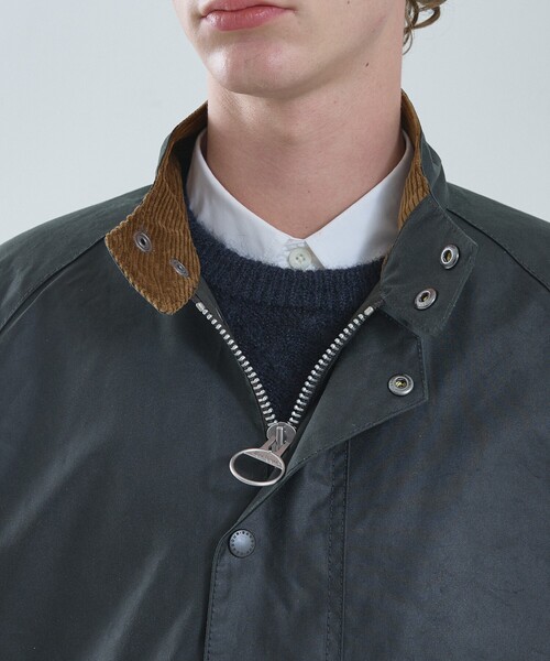 ブルゾン アウター 「Barbour / バブアー」TRANSPORT / トランスポート スタンドカラー ワックス ブルゾン メンズ レディースの画像