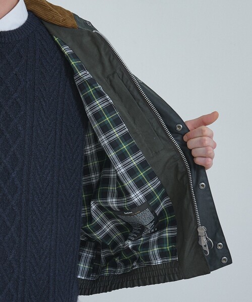 ブルゾン アウター 「Barbour / バブアー」TRANSPORT / トランスポート スタンドカラー ワックス ブルゾン メンズ レディースの画像