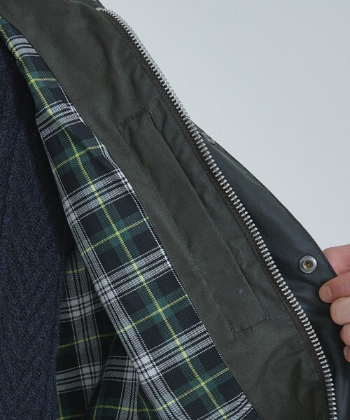 ブルゾン アウター 「Barbour / バブアー」TRANSPORT / トランスポート スタンドカラー ワックス ブルゾン メンズ レディースの画像