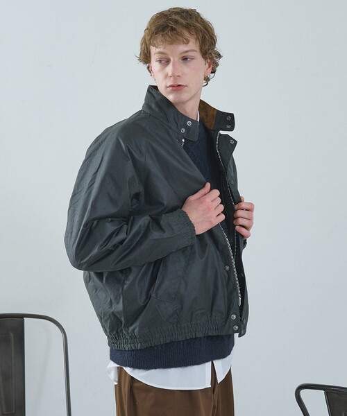 ブルゾン アウター 「Barbour / バブアー」TRANSPORT / トランスポート スタンドカラー ワックス ブルゾン メンズ レディースの画像
