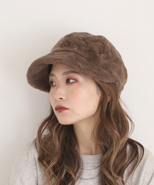 FUNALIVE（ファンアライブ） 帽子 キャスケット ソフトファー