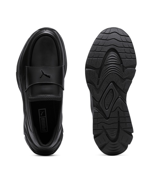 Puma ブラック ローファー 24.5㎝ PUMA（プーマ） シューズ 23.5cm ブラック×ブラック レディース