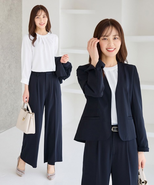 alotta（アロッタ） セットアップ 「ブラウス付き3点セット」洗える