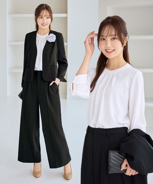 alotta（アロッタ） セットアップ 「ブラウス付き3点セット」洗える