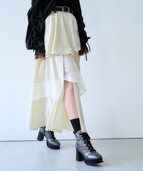 HARE（ハレ） スカート フリルレーススリットスカート(HARE