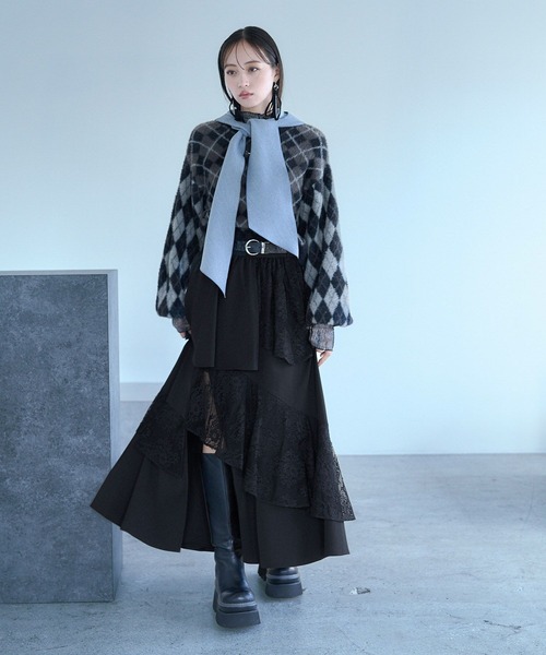 HARE ランダムフリルスリットスカート HARE｜ランダムフリルスリットスカート | Rakuten Fashion(楽天