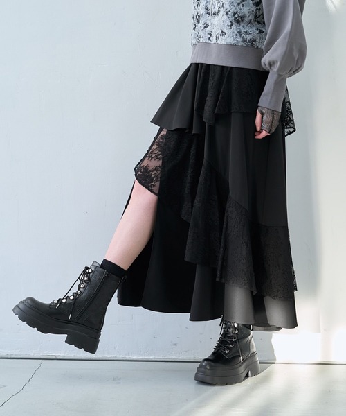 HARE（ハレ） スカート フリルレーススリットスカート(HARE