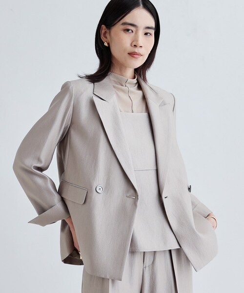 「GALLEST」 ジャケット 36 チャコールグレー レディース_画像2