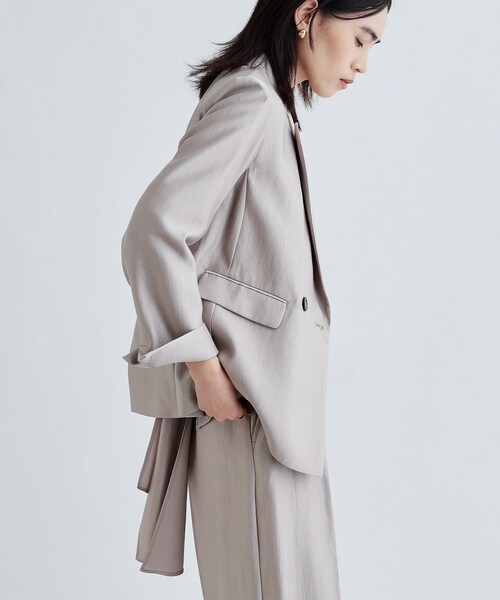 「GALLEST」 ジャケット 36 チャコールグレー レディース_画像4