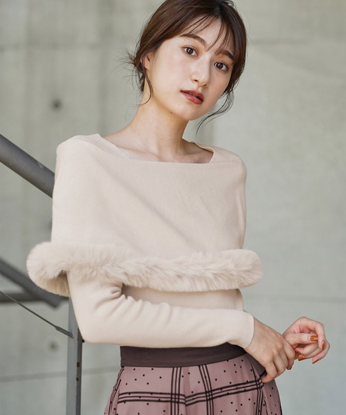 「NOELA」 長袖ニット フリー ピンク レディース_画像3