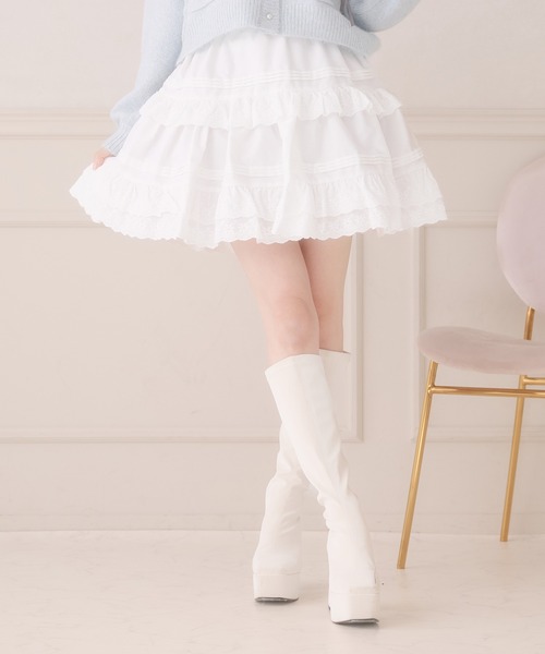 Pal elfy スカート コットンレースフリルスカート : ZOZOTOWN Yahoo!店