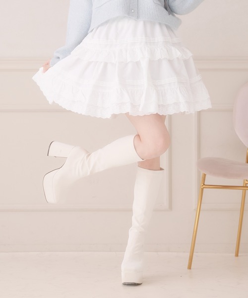 Pal elfy スカート コットンレースフリルスカート : ZOZOTOWN Yahoo!店