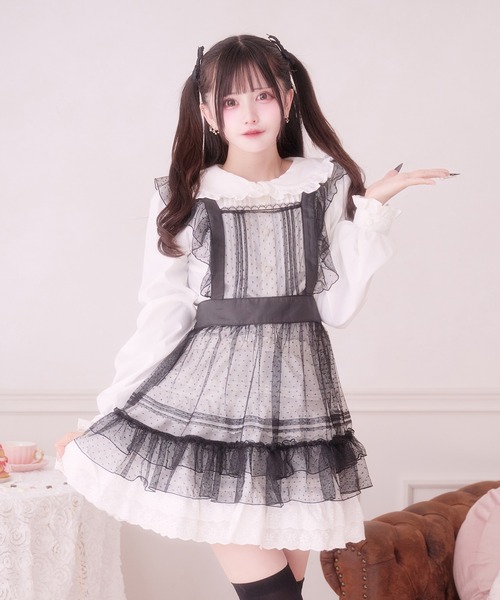 クリームアイボリー フリル&タック バラのレースのスカート Pal elfy スカート コットンレースフリルスカート : ZOZOTOWN Yahoo!店