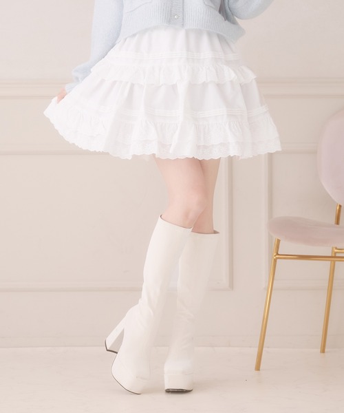 Pal elfy スカート コットンレースフリルスカート : ZOZOTOWN Yahoo!店