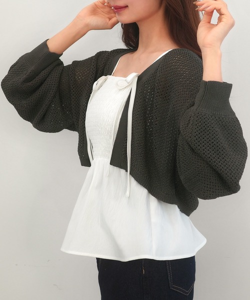 「CENEA」 ニットアンサンブル MEDIUM チャコール レディース_画像4