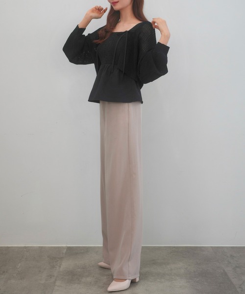 「CENEA」 ニットアンサンブル MEDIUM チャコール レディース_画像8