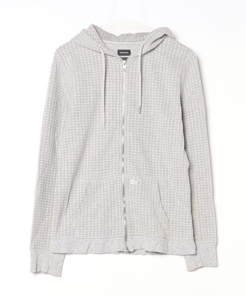 DIESEL（ディーゼル） ジップアップパーカー L グレー メンズ